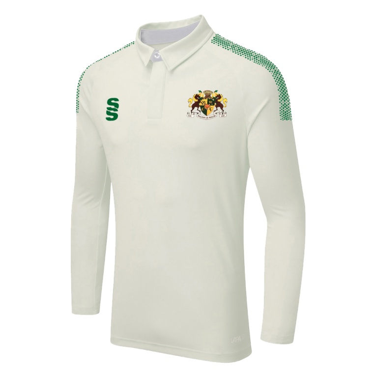 DUAL LONG SLEEVE CRICKET SHIRT (WOMENS)-Ivory