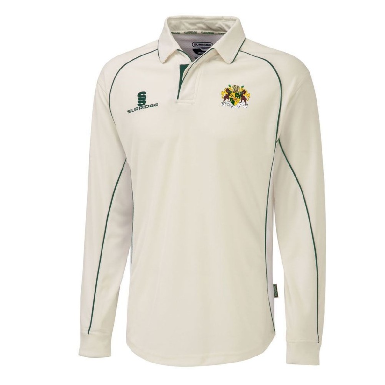 Walton le Wolds CC - Premier Long Sleeve Green Trim Shirt